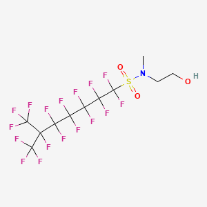 molecular formula C11H8F17NO3S B15179388 Heptadecafluoro-N-(2-hydroxyethyl)-N-methylisooctanesulphonamide CAS No. 93894-65-6