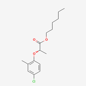 molecular formula C16H23ClO3 B15179405 Hexyl (1)-2-(4-chloro-2-methylphenoxy)propionate CAS No. 40390-14-5