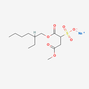 molecular formula C13H23NaO7S B15179415 Butanedioic acid, sulfo-, 1-(2-ethylhexyl) 4-methyl ester, sodium salt CAS No. 83930-07-8