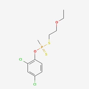 molecular formula C11H15Cl2O2PS2 B15179419 O-(2,4-Dichlorophenyl) S-(2-ethoxyethyl) methyldithiophosphonate CAS No. 50869-34-6