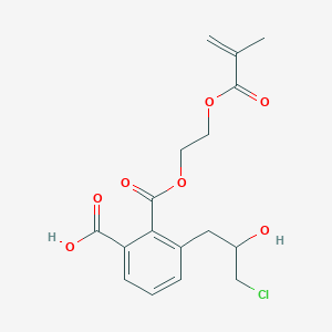 molecular formula C17H19ClO7 B15179429 2-((2-Methyl-1-oxoallyl)oxy)ethyl hydrogen 3-chloro-2-hydroxypropylphthalate CAS No. 54380-33-5