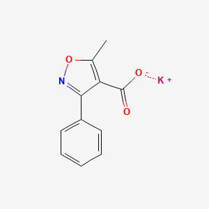 molecular formula C11H8KNO3 B15179469 Potassium 5-methyl-3-phenylisoxazole-4-carboxylate CAS No. 55967-38-9