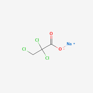 molecular formula C3H2Cl3NaO2 B15179576 Propanoic acid, 2,2,3-trichloro-, sodium salt CAS No. 3562-98-9