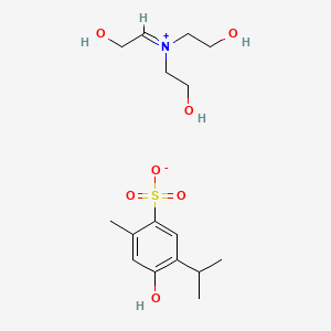 molecular formula C16H27NO7S B15179583 Tris(2-hydroxyethyl)ammonium thymol-6-sulphonate CAS No. 71929-27-6