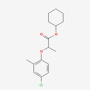 molecular formula C16H21ClO3 B15179655 Cyclohexyl 2-(4-chloro-2-methylphenoxy)propionate CAS No. 94159-22-5