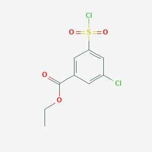 molecular formula C9H8Cl2O4S B1517966 Ethyl 3-chloro-5-(chlorosulfonyl)benzoate CAS No. 1155084-48-2