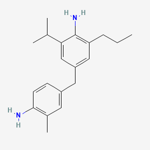 molecular formula C20H28N2 B15179699 4-[(4-Amino-M-tolyl)methyl]-2-isopropyl-6-propylaniline CAS No. 93859-41-7