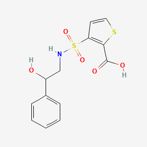 3-[(2-Hydroxy-2-phenylethyl)sulfamoyl]thiophene-2-carboxylic acid