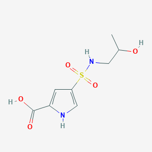 4-[(2-hydroxypropyl)sulfamoyl]-1H-pyrrole-2-carboxylic acid