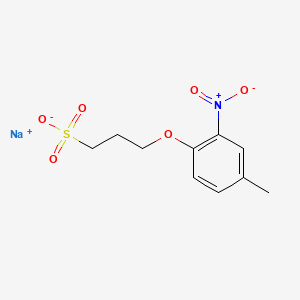 molecular formula C10H12NNaO6S B15179740 Sodium 3-(4-methyl-2-nitrophenoxy)propanesulphonate CAS No. 79817-52-0