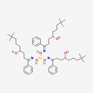 molecular formula C51H81FeN3O6 B15179793 Tris(2-hydroxy-5-tert-nonylacetophenone oximato)iron CAS No. 93981-34-1
