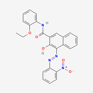 molecular formula C25H20N4O5 B15179794 N-(2-Ethoxyphenyl)-3-hydroxy-4-((2-nitrophenyl)azo)naphthalene-2-carboxamide CAS No. 94199-57-2