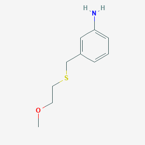 molecular formula C10H15NOS B1517981 3-[(2-甲氧基乙基)硫代]甲基苯胺 CAS No. 1154398-94-3