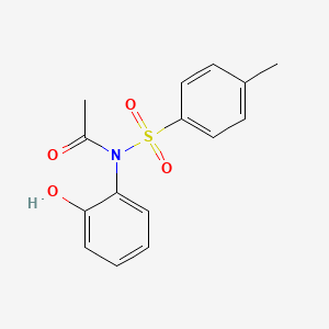 molecular formula C15H15NO4S B15179823 N-(2-Hydroxyphenyl)-N-((4-methylphenyl)sulphonyl)acetamide CAS No. 71463-41-7