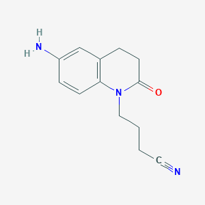 4-(6-Amino-2-oxo-1,2,3,4-tetrahydroquinolin-1-yl)butanenitrile