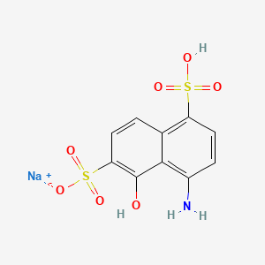molecular formula C10H8NNaO7S2 B15179846 Sodium hydrogen 4-amino-5-hydroxynaphthalene-1,6-disulphonate CAS No. 40492-13-5