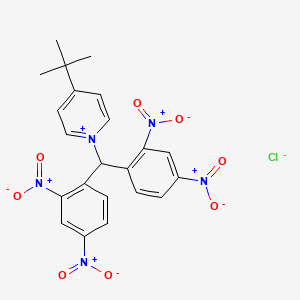 molecular formula C22H20ClN5O8 B15179877 1-(Bis(2,4-dinitrophenyl)methyl)-4-tert-butylpyridinium chloride CAS No. 72964-78-4