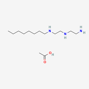 molecular formula C14H33N3O2 B15179926 N-(2-Aminoethyl)-N'-octylethylenediamine acetate CAS No. 93778-79-1