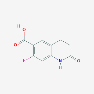 molecular formula C10H8FNO3 B1517994 7-Fluoro-2-oxo-1,2,3,4-tetrahydroquinoline-6-carboxylic acid CAS No. 1154353-67-9