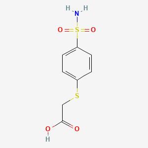 molecular formula C8H9NO4S2 B1517995 2-[(4-Sulfamoylphenyl)sulfanyl]acetic acid CAS No. 575446-72-9