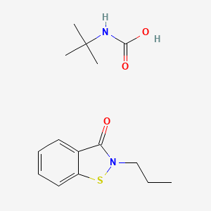 molecular formula C15H22N2O3S B15179968 tert-butylcarbamic acid;2-propyl-1,2-benzothiazol-3-one CAS No. 199173-02-9