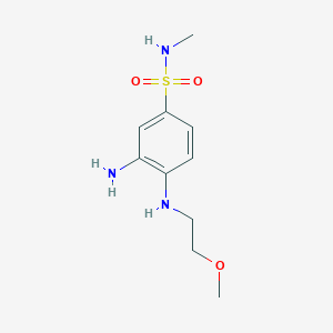 molecular formula C10H17N3O3S B1517998 3-氨基-4-[(2-甲氧乙基)氨基]-N-甲基苯-1-磺酰胺 CAS No. 1154276-26-2