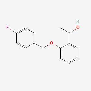 1-{2-[(4-Fluorophenyl)methoxy]phenyl}ethan-1-ol