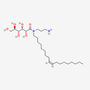 molecular formula C27H54N2O6 B15180039 N-(3-Aminopropyl)-N-(Z)-octadec-9-en-1-yl-D-gluconamide CAS No. 93840-57-4