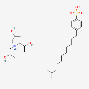 molecular formula C27H51NO6S B15180040 Tris(2-hydroxypropyl)ammonium p-isododecylbenzenesulphonate CAS No. 93922-06-6