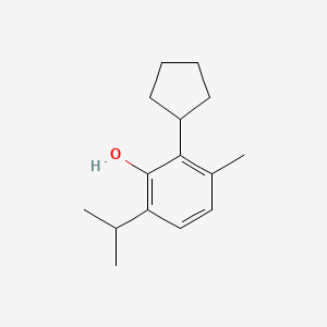 molecular formula C15H22O B15180041 2-Cyclopentyl-6-isopropyl-m-cresol CAS No. 94022-21-6