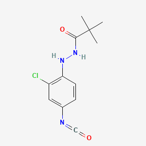 molecular formula C12H14ClN3O2 B15180042 N'-(2-Chloro-4-isocyanatophenyl)-2,2-dimethylpropionohydrazide CAS No. 94166-48-0