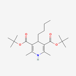 molecular formula C21H35NO4 B15180083 Bis(tert-butyl) 4-butyl-1,4-dihydro-2,6-dimethylpyridine-3,5-dicarboxylate CAS No. 93942-44-0
