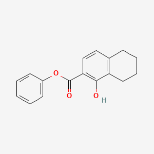 molecular formula C17H16O3 B15180122 Phenyl 5,6,7,8-tetrahydro-1-hydroxy-2-naphthoate CAS No. 85720-85-0