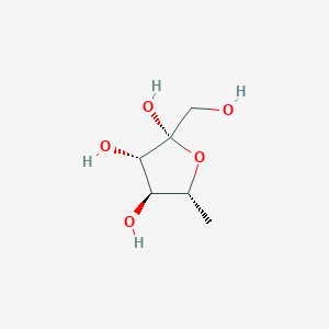 molecular formula C6H12O5 B15180123 6-Deoxy-beta-D-fructofuranose CAS No. 470-21-3