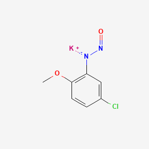 molecular formula C7H6ClKN2O2 B15180158 Potassium 5-chloro-2-methoxyphenyl-N-nitrosoamide CAS No. 85631-93-2