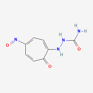 molecular formula C8H8N4O3 B15180199 Semicarbazide, 1-(4-nitroso-7-oxo-1,3,5-cycloheptatrien-1-yl)- CAS No. 89977-77-5