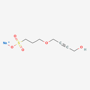 molecular formula C7H11NaO5S B15180207 Sodium 3-((4-hydroxy-2-butynyl)oxy)propanesulphonate CAS No. 75032-91-6