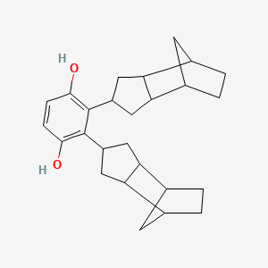 molecular formula C26H34O2 B15180215 Bis(octahydro-4,7-methano-1H-inden-2-yl)hydroquinone CAS No. 93841-45-3