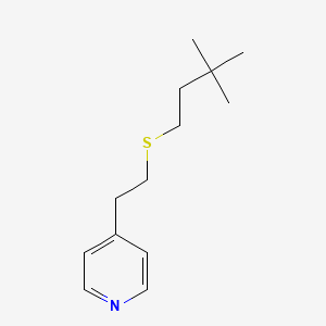 molecular formula C13H21NS B15180229 Pyridine, 4-(2-((3,3-dimethylbutyl)thio)ethyl)- CAS No. 134480-45-8