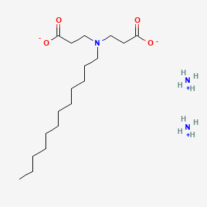molecular formula C18H41N3O4 B15180300 Ammonium N-(2-carboxyethyl)-N-dodecyl-beta-alaninate CAS No. 94023-57-1