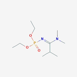 molecular formula C10H23N2O3P B15180333 Diethyl 1-(dimethylamino)-2-methylpropylideneamidophosphate CAS No. 3348-59-2