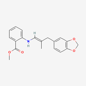 molecular formula C19H19NO4 B15180424 Benzoic acid, 2-((3-(1,3-benzodioxol-5-yl)-2-methyl-1-propenyl)amino)-, methyl ester CAS No. 104037-85-6