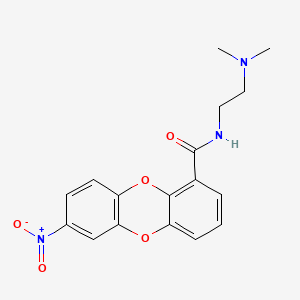 molecular formula C17H17N3O5 B15180485 N-(2-(Dimethylamino)ethyl)-7-nitrodibenzo(b,e)(1,4)dioxin-1-carboxamide CAS No. 137944-66-2