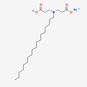 molecular formula C24H46NNaO4 B15180495 Sodium N-(2-carboxyethyl)-N-octadecyl-beta-alaninate CAS No. 25054-73-3