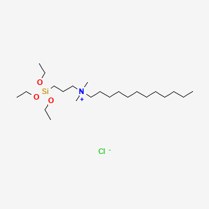 molecular formula C23H52ClNO3Si B15180499 Dodecyldimethyl(3-(triethoxysilyl)propyl)ammonium chloride CAS No. 62077-89-8