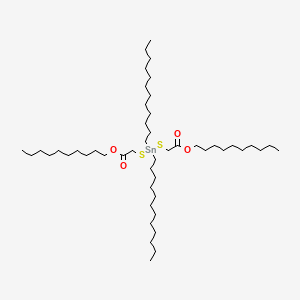 molecular formula C48H96O4S2Sn B15180536 Decyl 4,4-didodecyl-7-oxo-8-oxa-3,5-dithia-4-stannaoctadecanoate CAS No. 84030-42-2