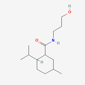 molecular formula C14H27NO2 B15180583 N-(3-Hydroxypropyl)-2-(isopropyl)-5-methylcyclohexanecarboxamide CAS No. 39668-76-3
