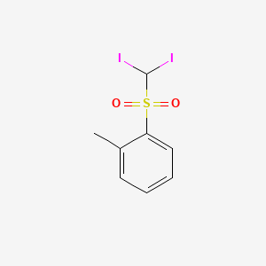 molecular formula C8H8I2O2S B15180590 Diiodomethyl o-tolyl sulfone CAS No. 31350-47-7