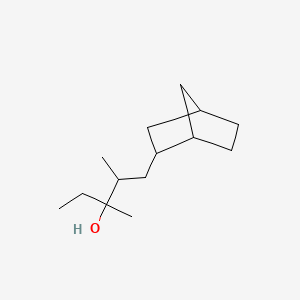 molecular formula C14H26O B15180599 alpha-Ethyl-alpha,beta-dimethylbicyclo(2.2.1)heptane-2-propanol CAS No. 97403-91-3