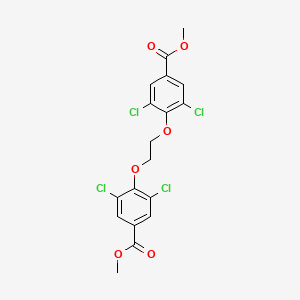 molecular formula C18H14Cl4O6 B15180619 Dimethyl 4,4'-(1,2-ethanediylbis(oxy))bis(3,5-dichlorobenzoate) CAS No. 47593-10-2